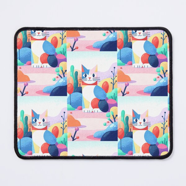 Item preview, Magic Cat in Pastel Geometric Forest designed and sold by Idealforme.