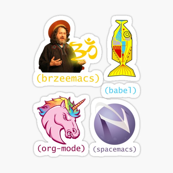 emacs, brzeemacs, babel, org-mode & spacemacs Sticker