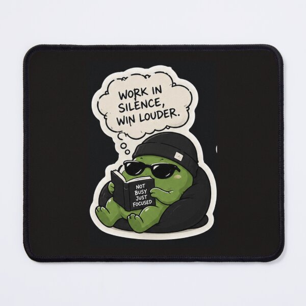 Item preview, Focused Frog Building Success Quietly designed and sold by _Stickora_.