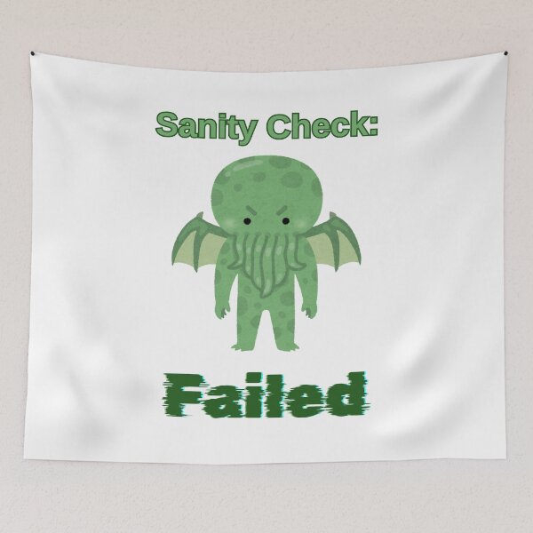 Item preview, Sanity Check Failed - Cute Cthulhu Tabletop RPG Funny Gamer designed and sold by DataNataDesigns.