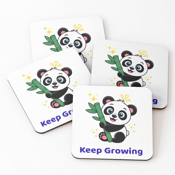 Item preview, Keep Growing Cute Panda Motivational Sticker designed and sold by Kick-ArtWorks.