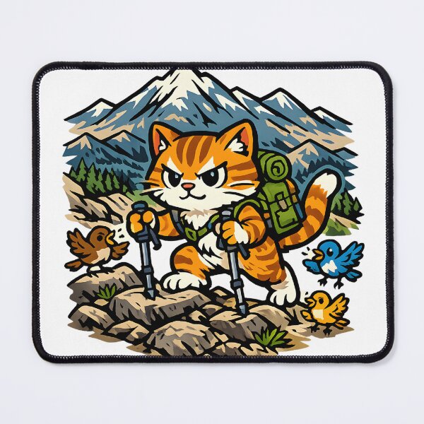 Item preview, Hiking Cat Summit Seeker designed and sold by PatiImagination.