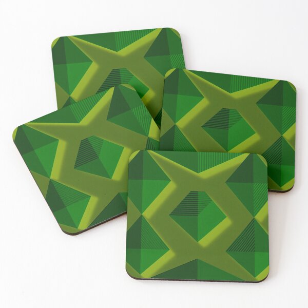 Item preview, Bold Green Geometric Diamond Pattern designed and sold by IntelliMindDesigns.