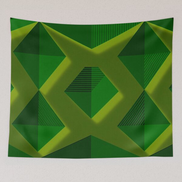 Item preview, Bold Green Geometric Diamond Pattern designed and sold by IntelliMindDesigns.