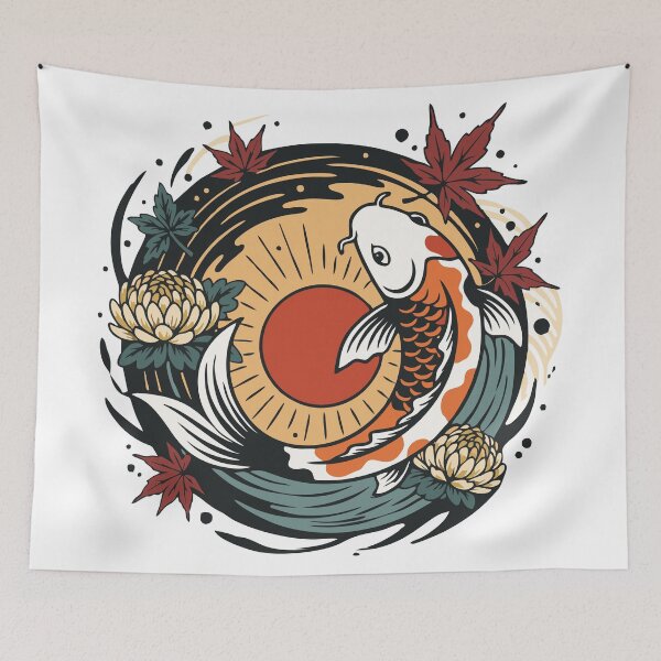 Item preview, vortex – fish, sun, water, flowers in a circle designed and sold by PawelZmich.