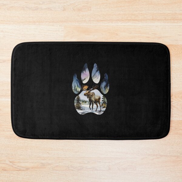 Item preview, Moose Winter Paw Print Art designed and sold by Timowo Studio | Fine Line Wildlife Art & Modern Nature Graphics.
