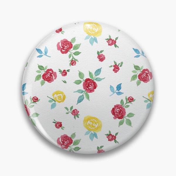 Item preview, ​Ditsy Red and Yellow Rose Watercolor Pattern designed and sold by wissal.studio.