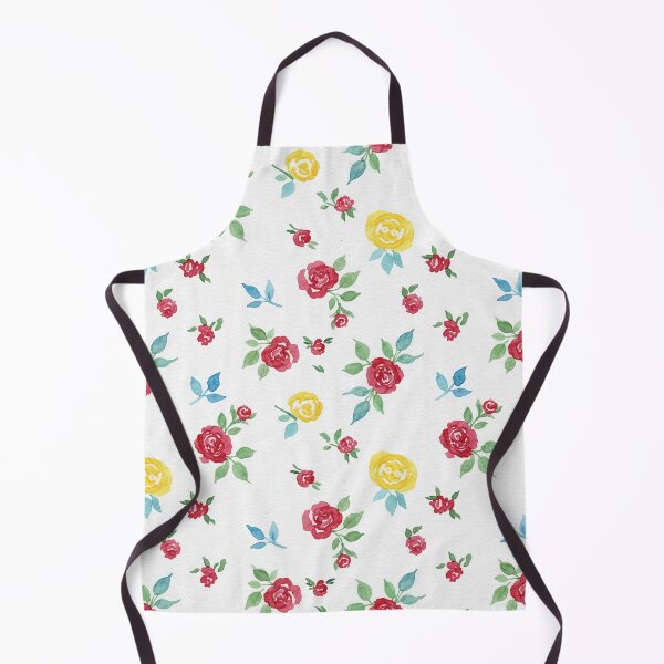 Item preview, Ditsy Red and Yellow Rose Watercolor Pattern designed and sold by wissal.studio.