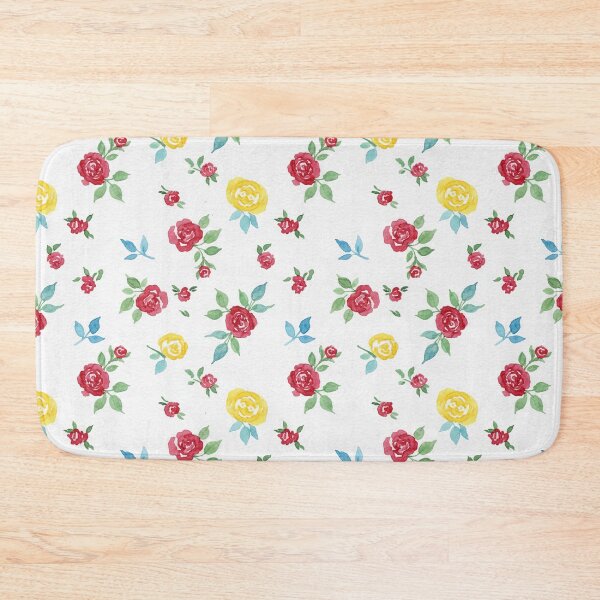 Item preview, ​Ditsy Red and Yellow Rose Watercolor Pattern designed and sold by wissal.studio.