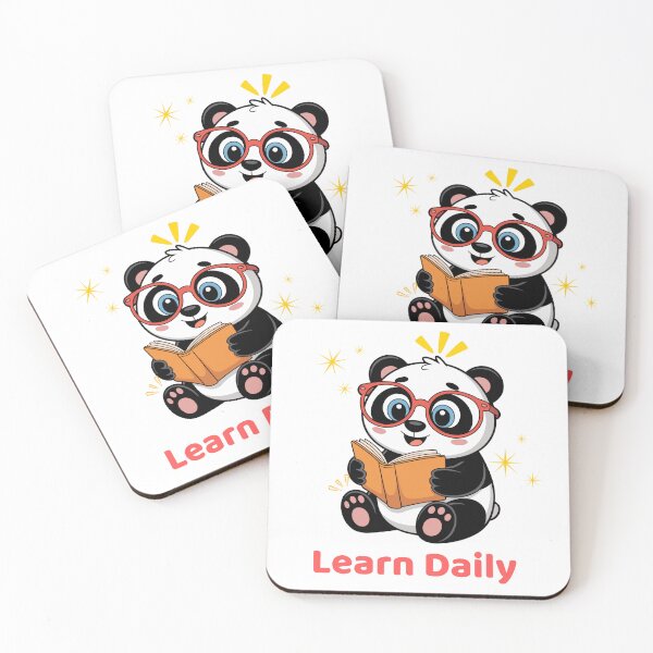 Item preview, Learn Daily Cute Panda Motivational Sticker designed and sold by Kick-ArtWorks.