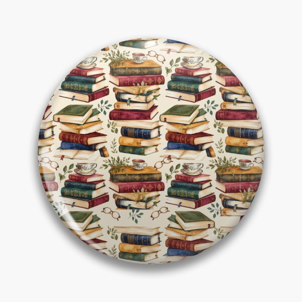 Item preview, Bookshelf Library Cozy Watercolor Seamless Pattern designed and sold by Inkworksbyshery.