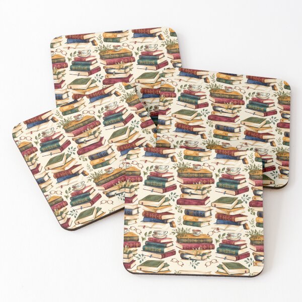Item preview, Bookshelf Library Cozy Watercolor Seamless Pattern designed and sold by Inkworksbyshery.