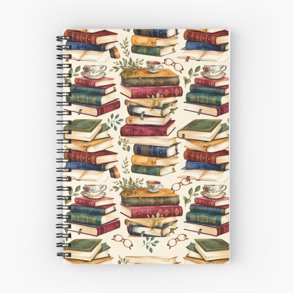 Item preview, Bookshelf Library Cozy Watercolor Seamless Pattern designed and sold by Inkworksbyshery.