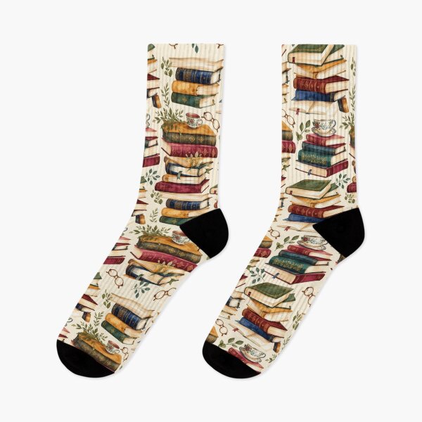 Item preview, Bookshelf Library Cozy Watercolor Seamless Pattern designed and sold by Inkworksbyshery.