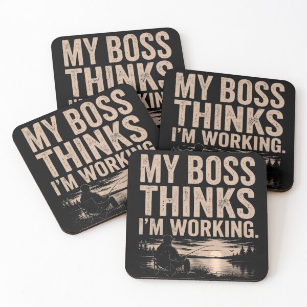 Item preview, MY BOSS THINKS I'M WORKING. designed and sold by FischingVibes.