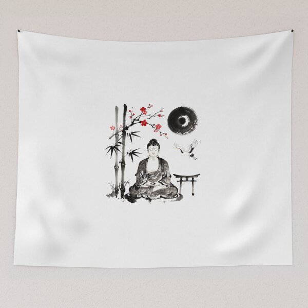 Item preview, Zen Buddha Meditating in Bamboo Garden designed and sold by vsl363.