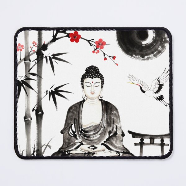 Item preview, Zen Buddha Meditating in Bamboo Garden designed and sold by vsl363.