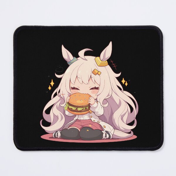 Item preview, Biwa Hayahide Uma Musume Chibi Burger Soft Sparkle designed and sold by earlobejerk.