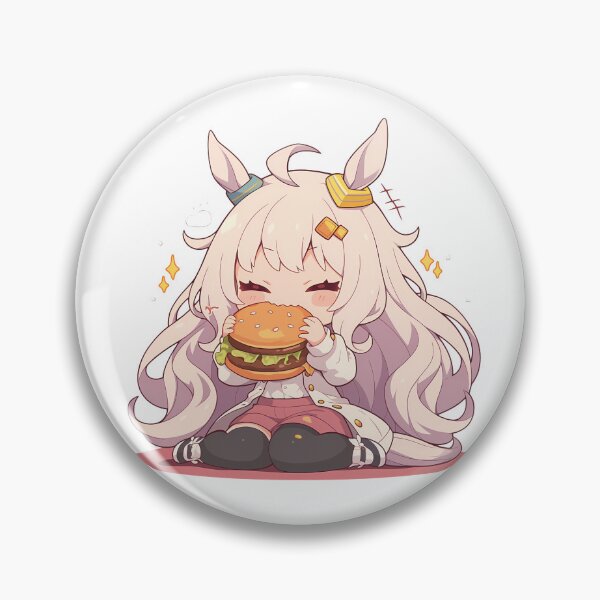 Item preview, Biwa Hayahide Uma Musume Chibi Burger Soft Sparkle designed and sold by earlobejerk.