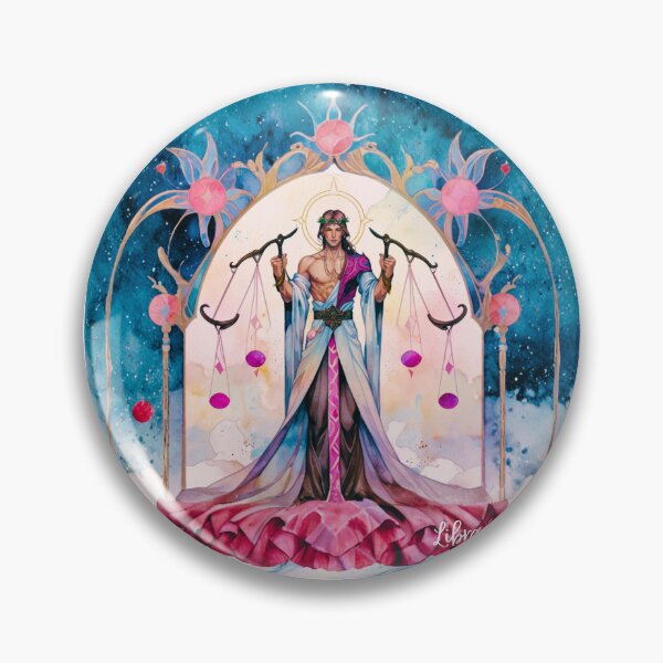 Item preview, Libra Celestial Judge | Balance & Harmony Zodiac Fantasy Art designed and sold by KomoFrames.