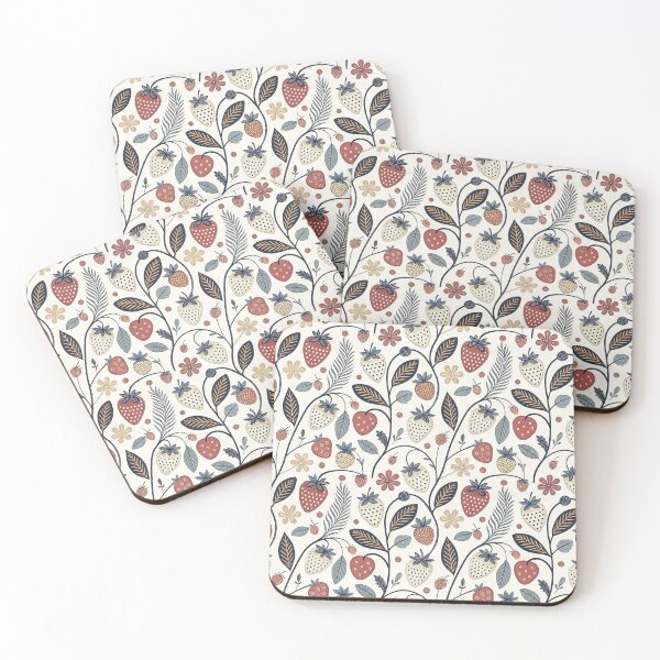 Item preview, Strawberry Folk Pattern | Scandinavian Summer Design designed and sold by Shuga-Design.