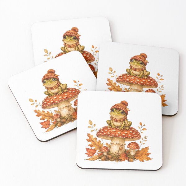 Item preview, Cute Frog Mushroom Toadstool Autumn Forestcore Goblincore designed and sold by AQUILAKREO.