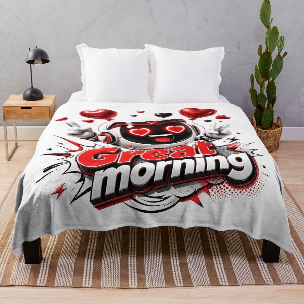 Item preview, Great Morning Heart-Bot Cheer designed and sold by BlissBlvdShop.
