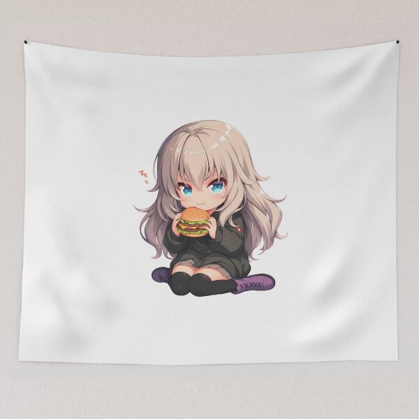 Item preview, Und Erika Itsumi Girls Und Panzer Anime Cute Chibi Burger Kawaii Pastel designed and sold by earlobejerk.