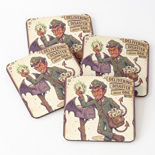 Artikelvorschau, Demon Mailman Delivering Cursed Letters entworfen und verkauft von Dream Capsules.