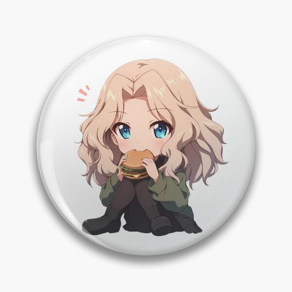 Item preview, Kay Girls und Panzer Chibi Burger Blue Eye Kawaii designed and sold by earlobejerk.