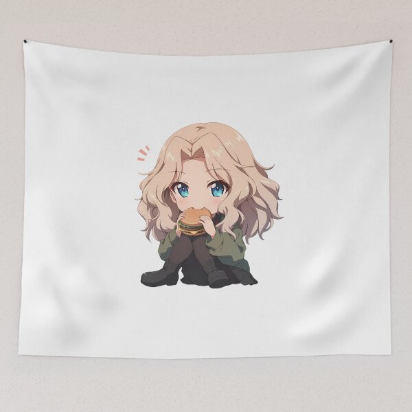 Item preview, Kay Girls und Panzer Chibi Burger Blue Eye Kawaii designed and sold by earlobejerk.