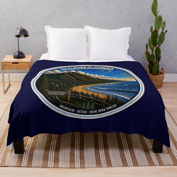 Item preview, Manzanita Oregon Vintage Coastal Badge | Neahkahnie Overlook Beach Travel Sticker designed and sold by Swanny's Custom T-shirt and Gift Designs.