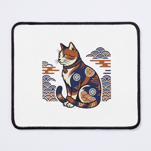 Item preview, Japanese Woodblock Print Cat Vintage Art Lover Gift designed and sold by SleepyPanda_Designs.