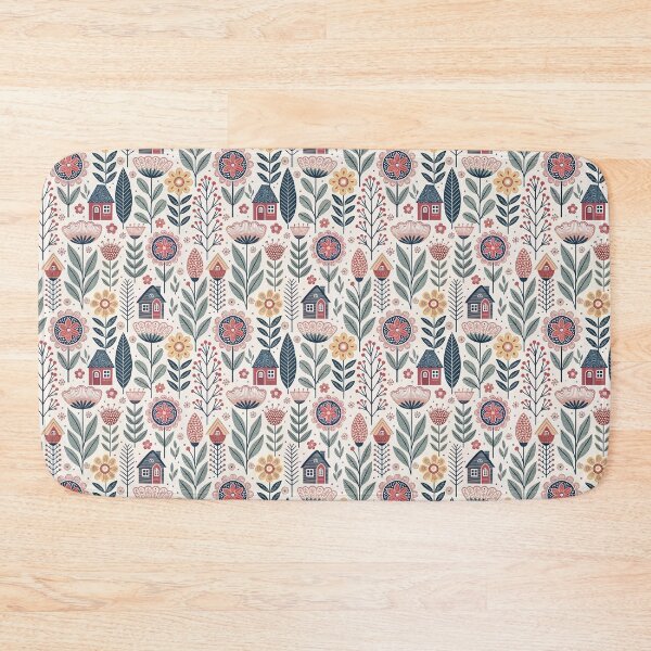 Item preview, Summer Flower Folk Pattern | Scandinavian Folk Design designed and sold by Shuga-Design.