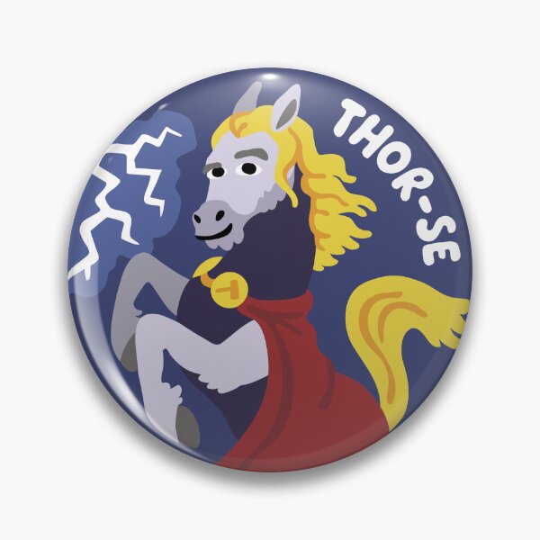 Item preview, MARVEL-lous Superhero Animal Puns - Thor Horse designed and sold by Victoria Barron.