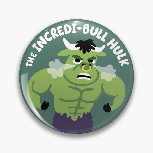 Item preview, MARVEL-lous Superhero Animal Puns - Bull Hulk  designed and sold by Victoria Barron.