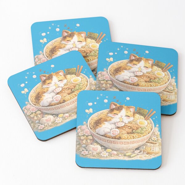 Item preview, Mochi Cozy Cat – Dreamy Ramen Nap designed and sold by Mochi Studio.