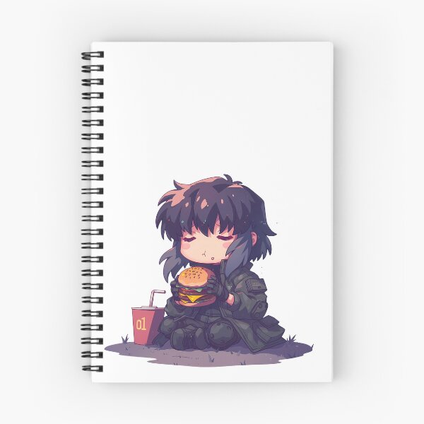 Item preview, Mokoto Kusanagi Mokotokusanagi Ghost In The Shell Chibi Kawaii Burger Anime Calm Focused Mood designed and sold by earlobejerk.