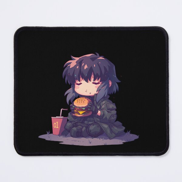 Item preview, Mokoto Kusanagi Mokotokusanagi Ghost In The Shell Chibi Kawaii Burger Anime Calm Focused Mood designed and sold by earlobejerk.