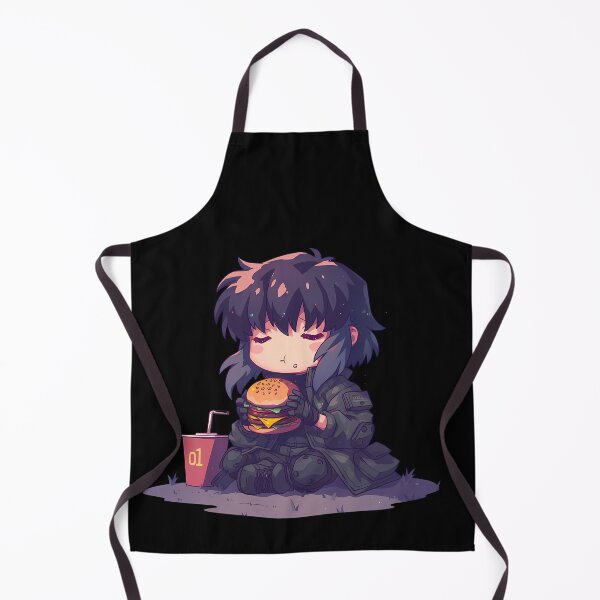 Item preview, Mokoto Kusanagi Mokotokusanagi Ghost In The Shell Chibi Kawaii Burger Anime Calm Focused Mood designed and sold by earlobejerk.