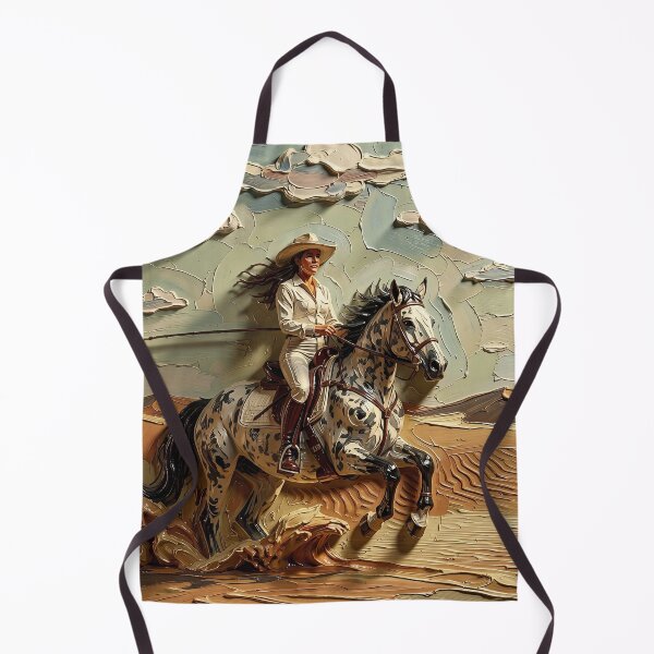 Item preview, Cowgirl Riding Appaloosa Horse Through Textured Western Desert Landscape With Motion and Freedom designed and sold by LisaMise.