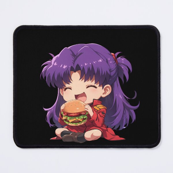 Item preview, Misato Katsuragi Neon Genesis Evangelion Chibi Burger Red Mood designed and sold by earlobejerk.