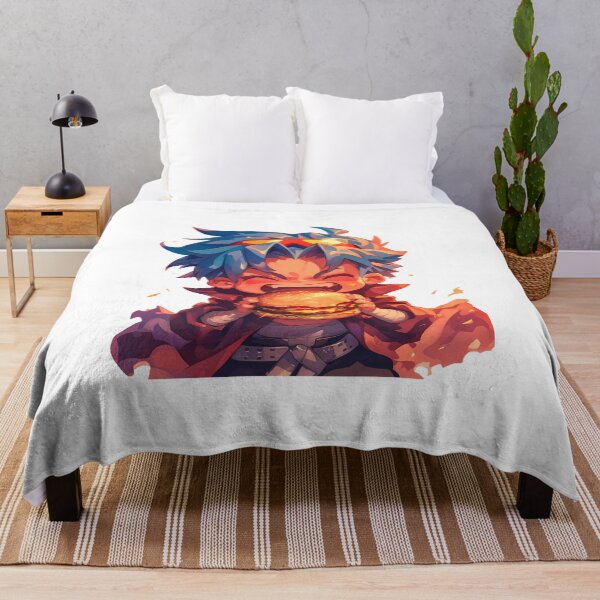 Item preview, Kamina Gurren Lagann Anime Chibi Kawaii Burger Fiery Blue Hair designed and sold by earlobejerk.