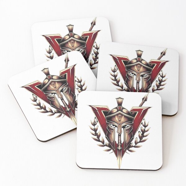 Item preview, Spartan Warrior Helmet and Spear Logo designed and sold by redline345.