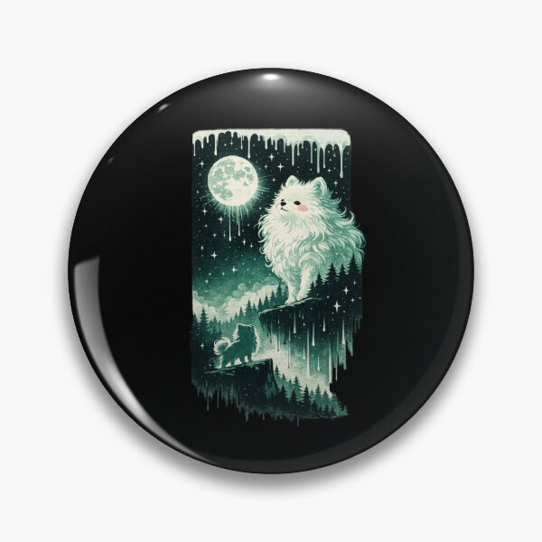 Item preview, Full Moon Pomeranian Forest Wolf Spirit Parody designed and sold by bosamji.