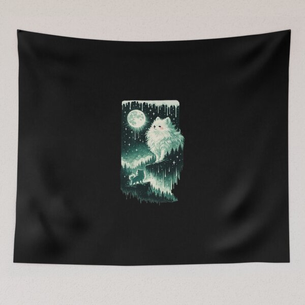 Item preview, Full Moon Pomeranian Forest Wolf Spirit Parody designed and sold by bosamji.