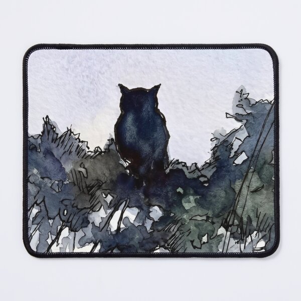 Item preview, Owl Outside My Window | Pen & Watercolor Wildlife Art designed and sold by Debbie Schulte.