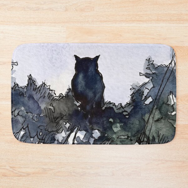Item preview, Owl Outside My Window | Pen & Watercolor Wildlife Art designed and sold by Debbie Schulte.