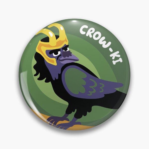 Item preview, MARVEL-lous Superhero Animal Puns - Mythology Loki Crow designed and sold by Victoria Barron.