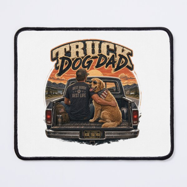 Item preview, Truck Dog Dad Golden Retriever Pickup Kawaii T-Shirt Sticker designed and sold by Ashley critters.